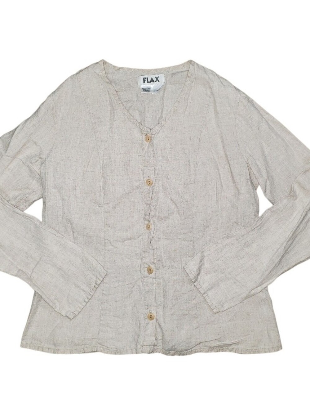 Flax Linen Button Down Cardigan Shirt Jacket